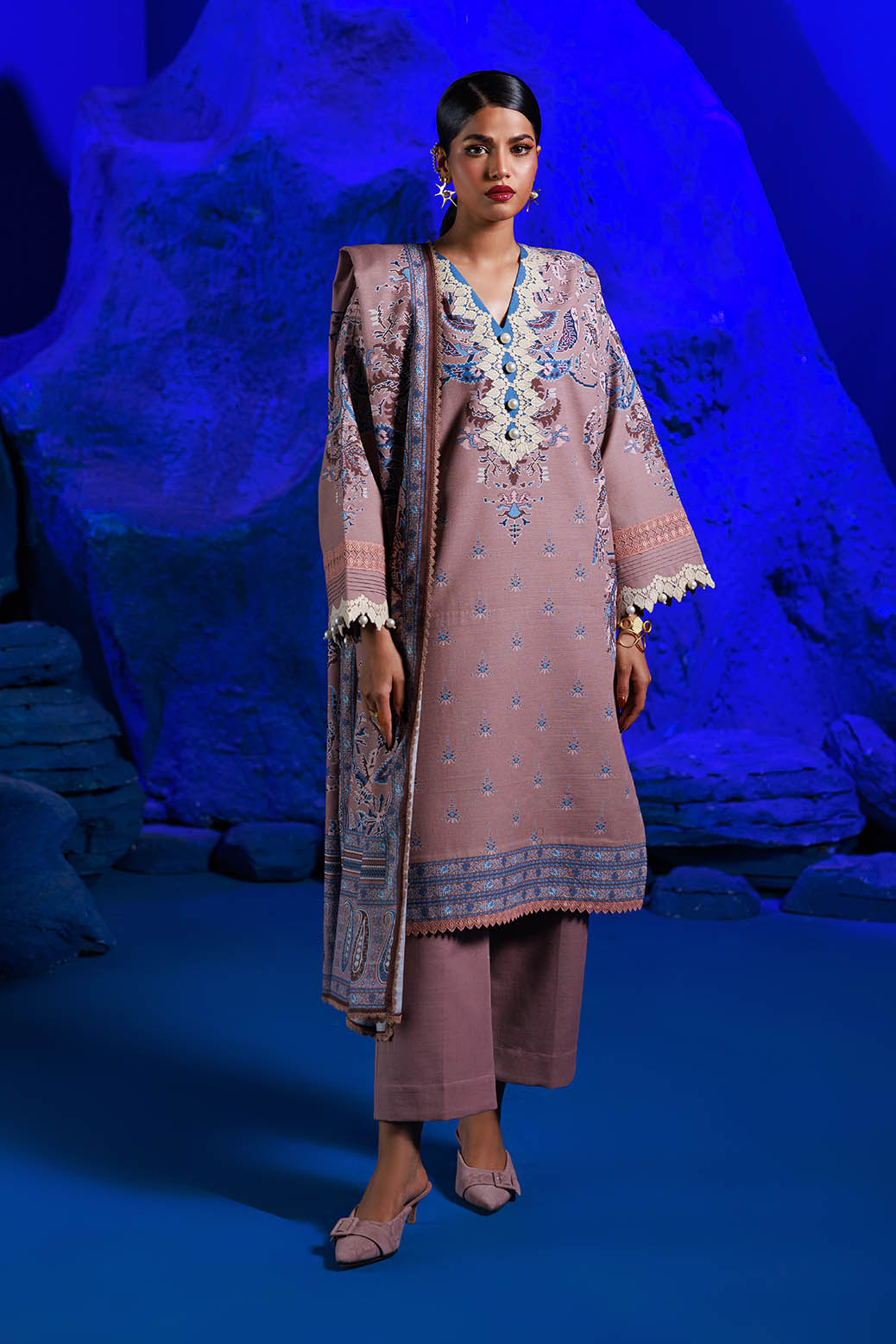 Bonanza Satrangi | Aztech 3 Pc (2W24P3P190) -  Bonanza Satrangi Unstitched - Original Designer Dress - House of Maryam