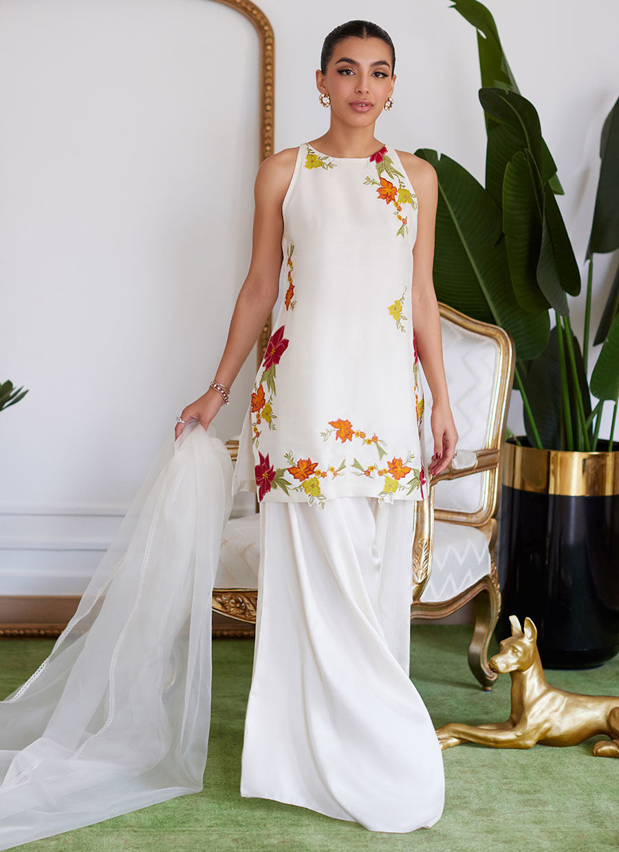 Farah Talib Aziz | Luna Eid Collection 24 | JULIET IVORY -  Farah Talib Aziz Luxury - Original Designer Dress - House of Maryam