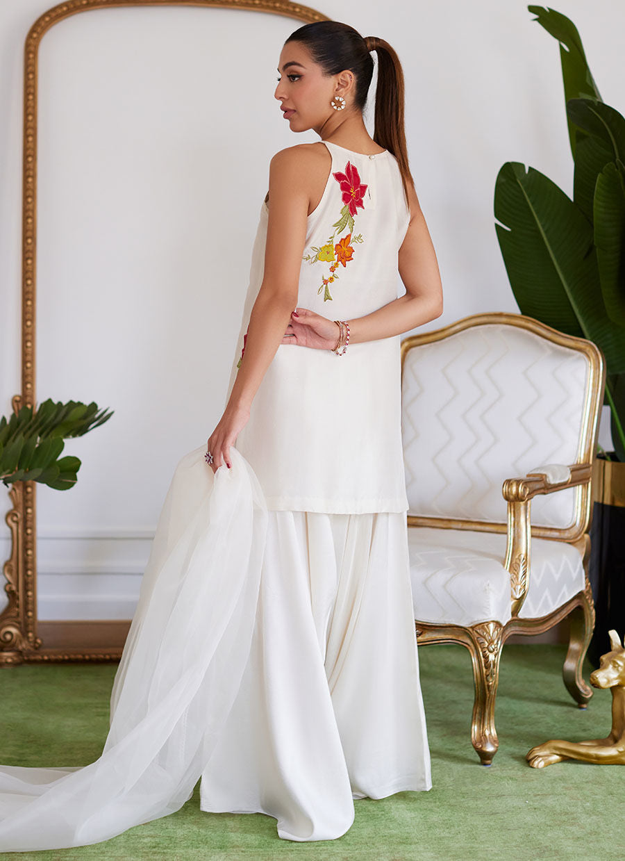 Farah Talib Aziz | Luna Eid Collection 24 | JULIET IVORY -  Farah Talib Aziz Luxury - Original Designer Dress - House of Maryam