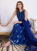 Farah Talib Aziz | Luna Eid Collection 24 | ELSYEE ROYAL BLUE -  Farah Talib Aziz Luxury - Original Designer Dress - House of Maryam