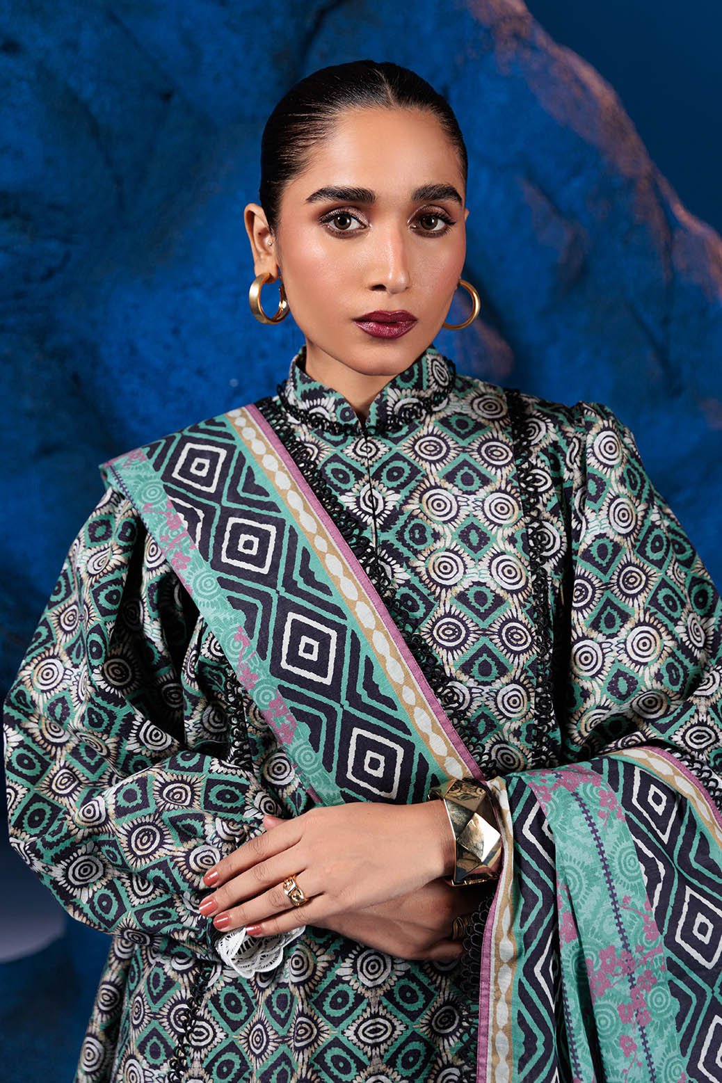 Bonanza Satrangi | Bayberry 3 Pc (1W24P3P181) -  Bonanza Satrangi Unstitched - Original Designer Dress - House of Maryam