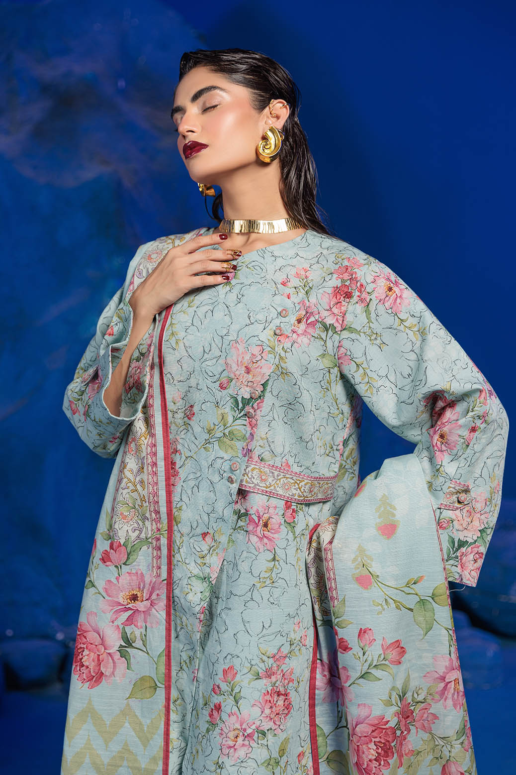 Bonanza Satrangi | Abstract 3 Pc (1W24P3P314) -  Bonanza Satrangi Unstitched - Original Designer Dress - House of Maryam
