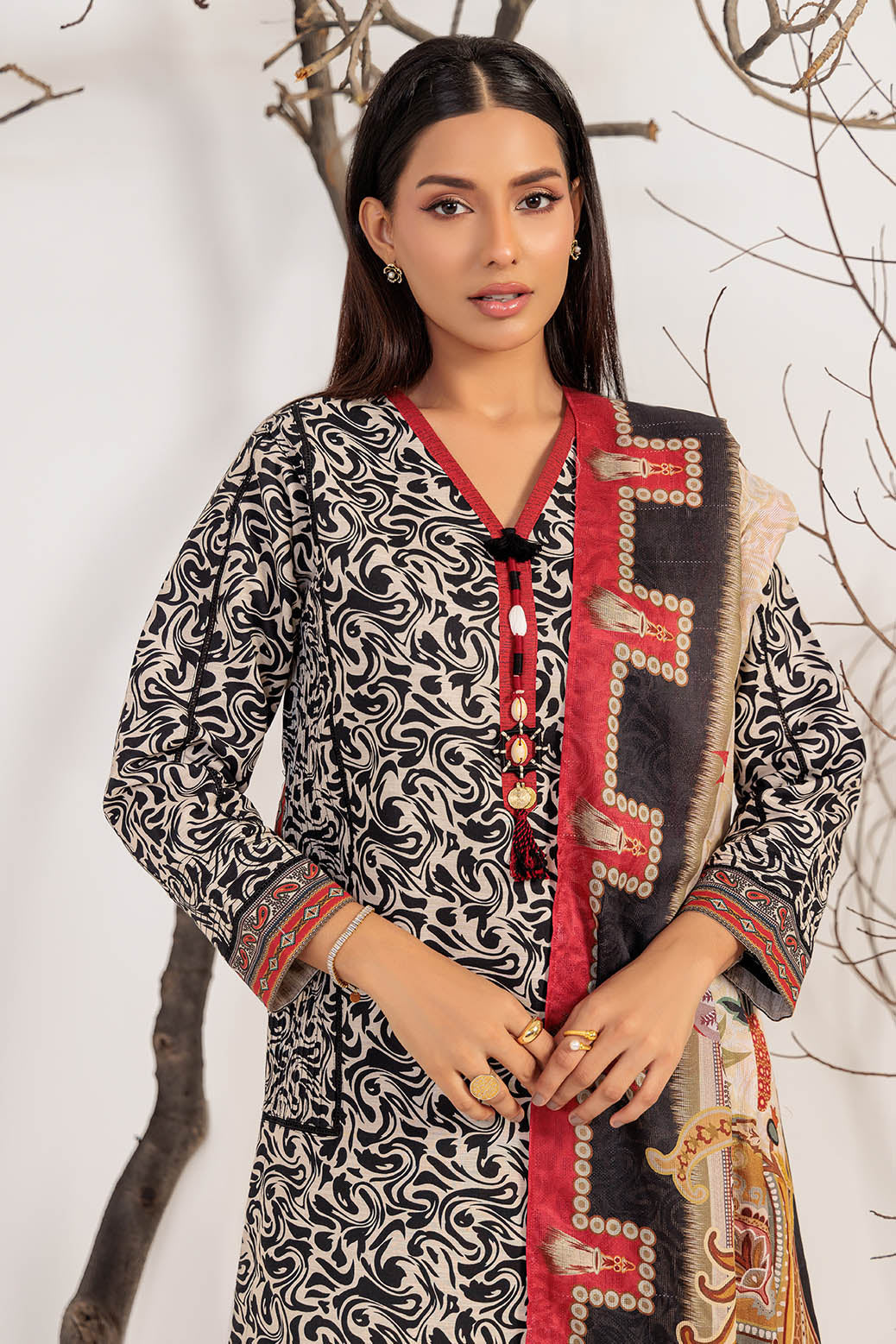 Bonanza Satrangi | Aurora 3 Pc (7W24P3P080) -  Bonanza Satrangi Unstitched - Original Designer Dress - House of Maryam