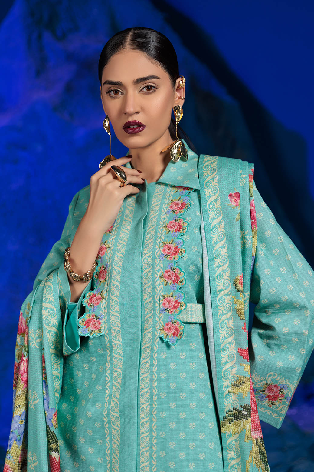 Bonanza Satrangi | Artistic Aura 3 Pc (1W24P3P245) -  Bonanza Satrangi Unstitched - Original Designer Dress - House of Maryam