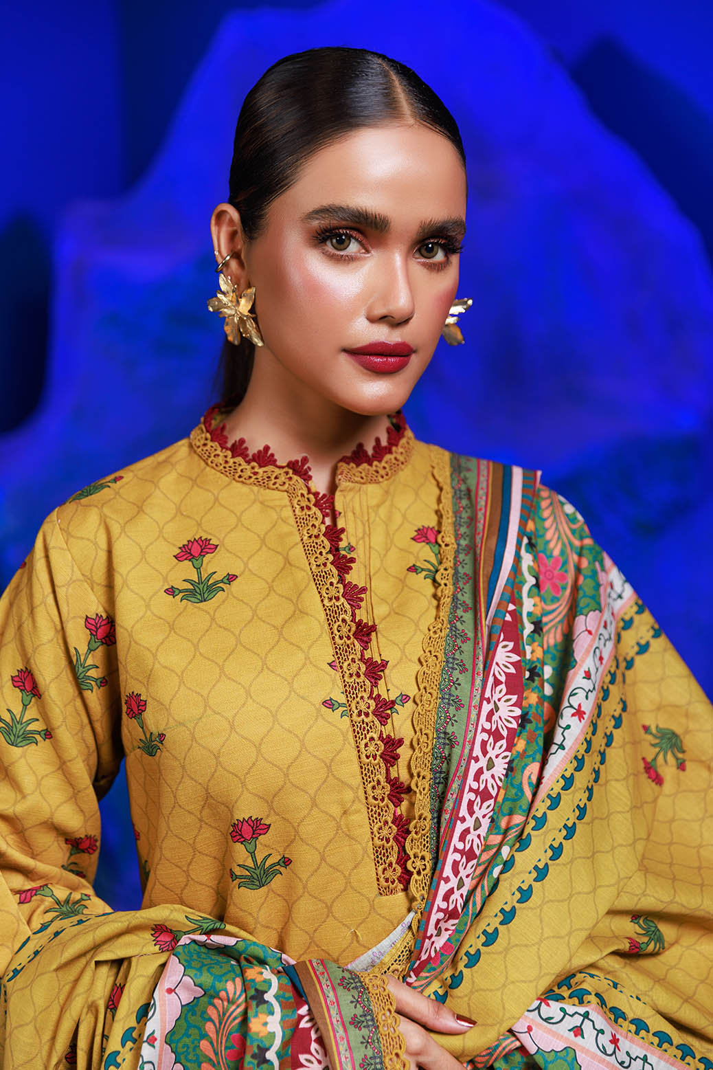 Bonanza Satrangi | Avocado Oil 3 Pc (7W24BP3P26) -  Bonanza Satrangi Unstitched - Original Designer Dress - House of Maryam