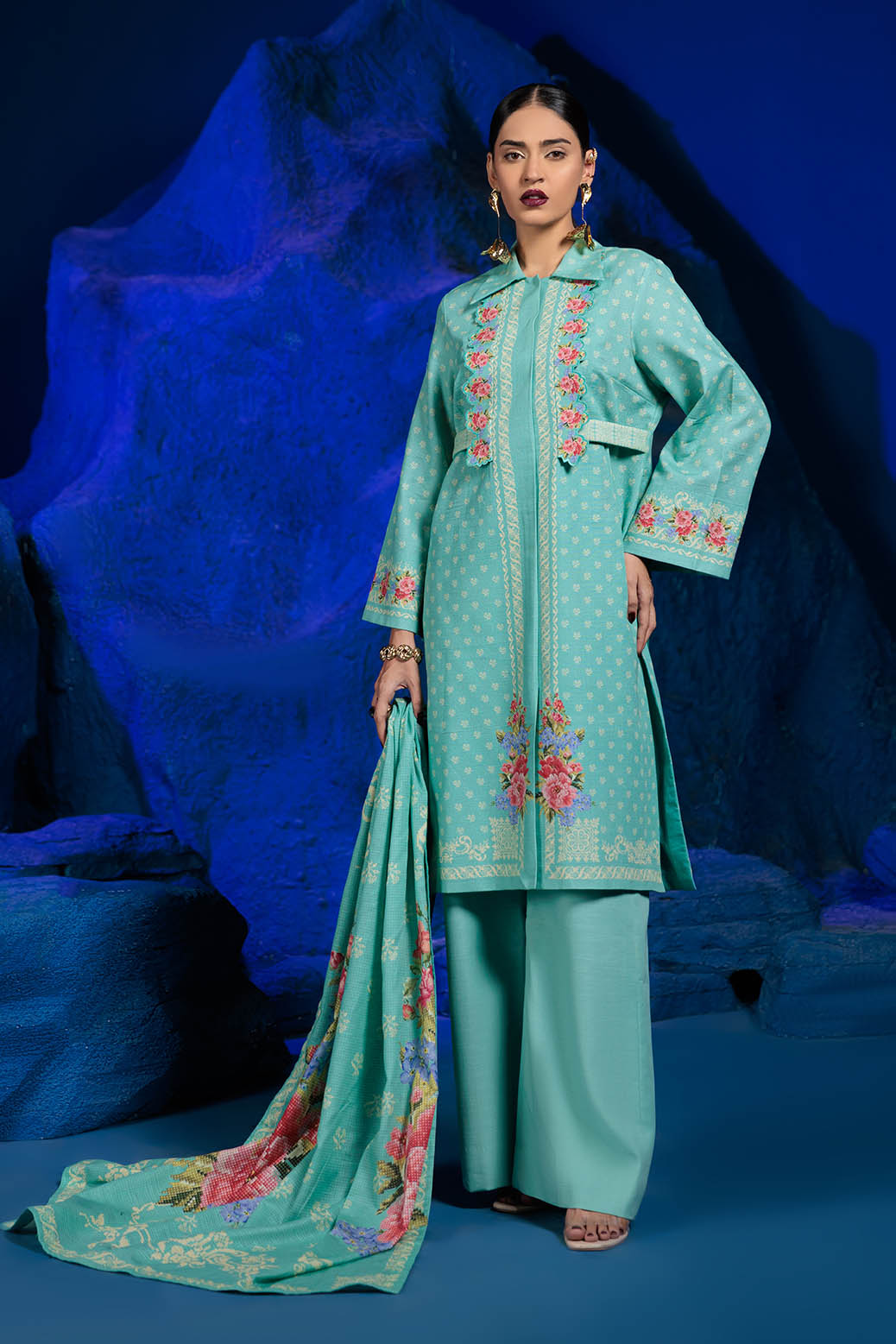 Bonanza Satrangi | Artistic Aura 3 Pc (1W24P3P245) -  Bonanza Satrangi Unstitched - Original Designer Dress - House of Maryam