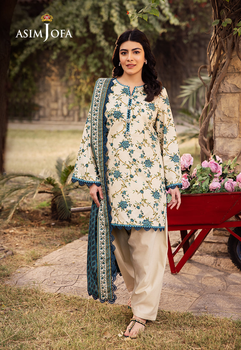 Asim Jofa | Prints Drop 2 | AJUBJ-34 -  Asim Jofa Ladies Clothes - Original Designer Dress - House of Maryam