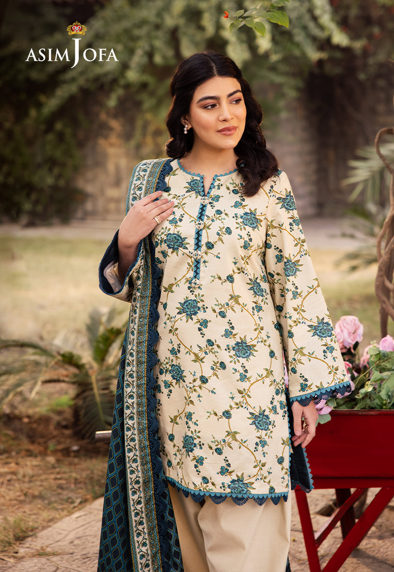 Asim Jofa | Prints Drop 2 | AJUBJ-34 -  Asim Jofa Ladies Clothes - Original Designer Dress - House of Maryam
