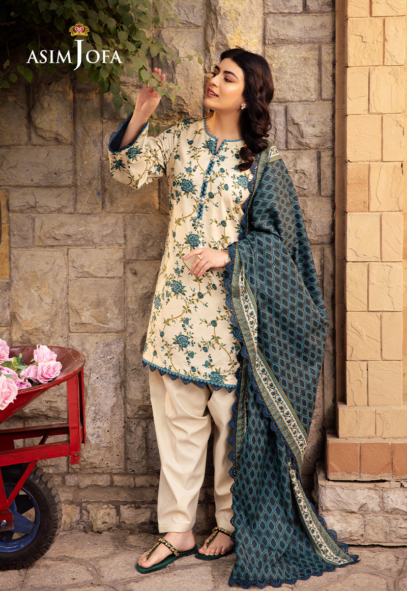Asim Jofa | Prints Drop 2 | AJUBJ-34 -  Asim Jofa Ladies Clothes - Original Designer Dress - House of Maryam