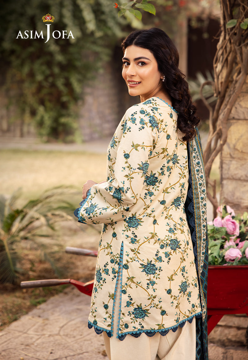 Asim Jofa | Prints Drop 2 | AJUBJ-34 -  Asim Jofa Ladies Clothes - Original Designer Dress - House of Maryam