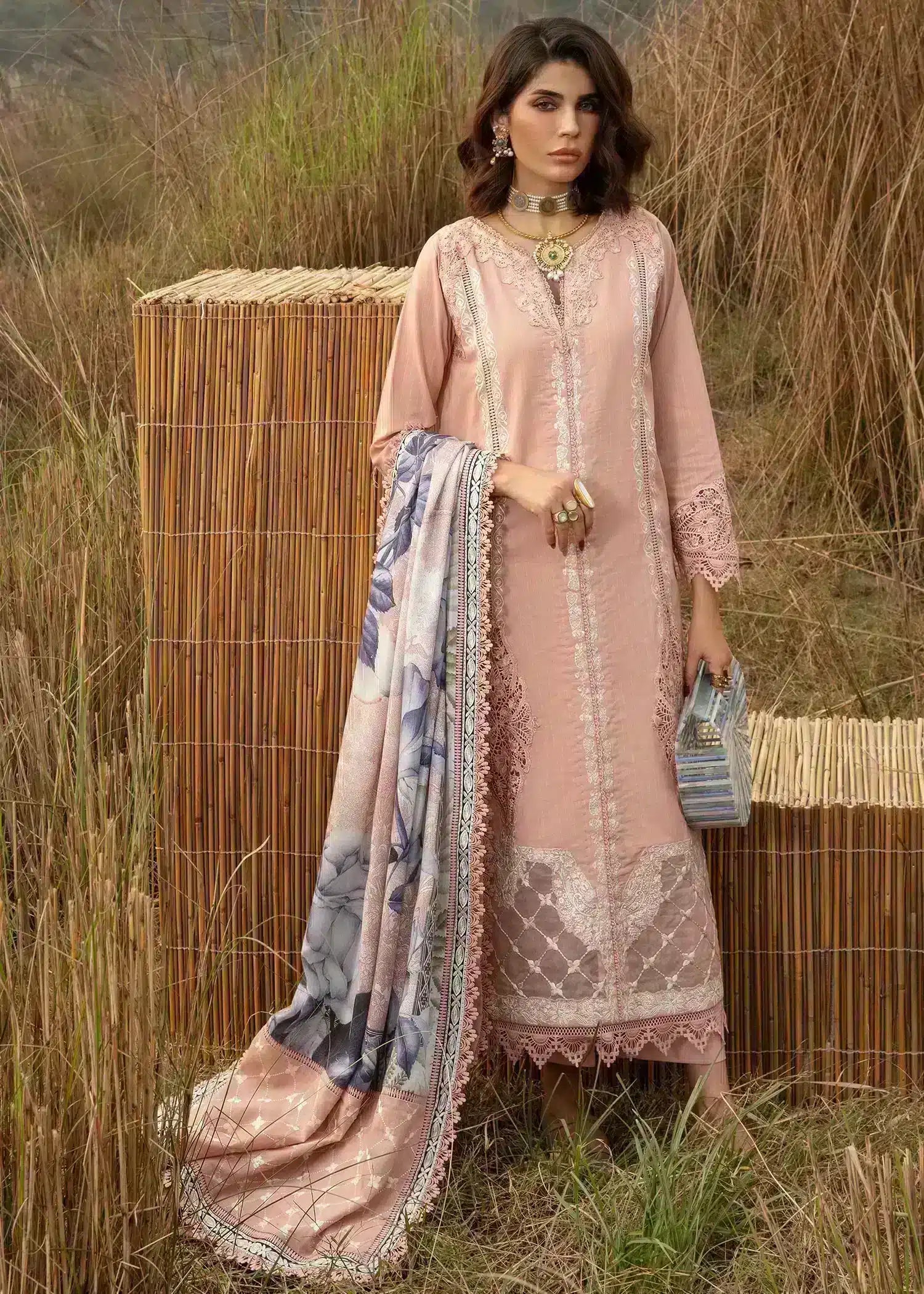 Saira Shakira | Raya Winter Stitched 23 | Crepe -  Saira Shakira Luxury - Original Designer Dress - House of Maryam