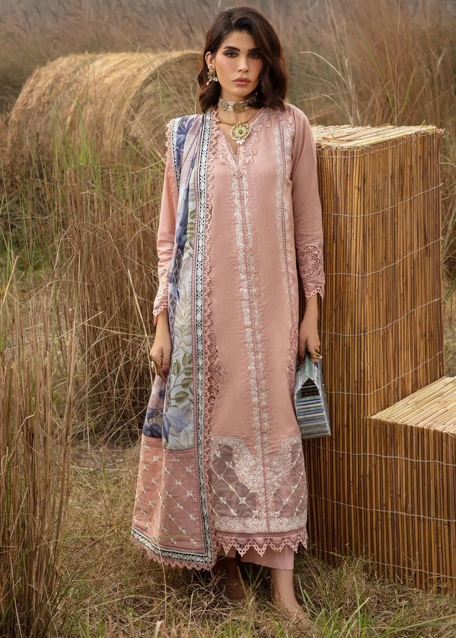 Saira Shakira | Raya Winter Stitched 23 | Crepe -  Saira Shakira Luxury - Original Designer Dress - House of Maryam