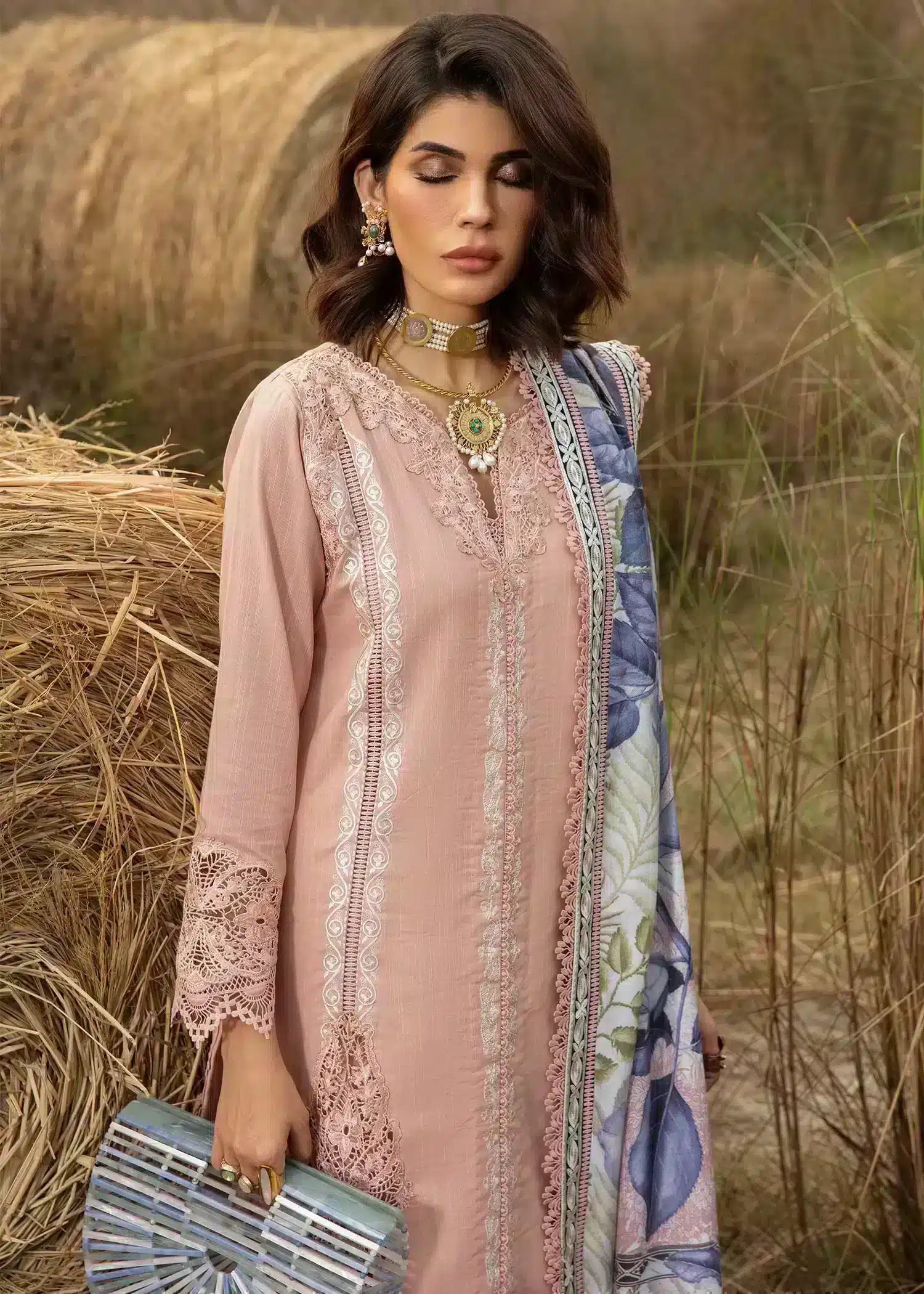 Saira Shakira | Raya Winter Stitched 23 | Crepe -  Saira Shakira Luxury - Original Designer Dress - House of Maryam
