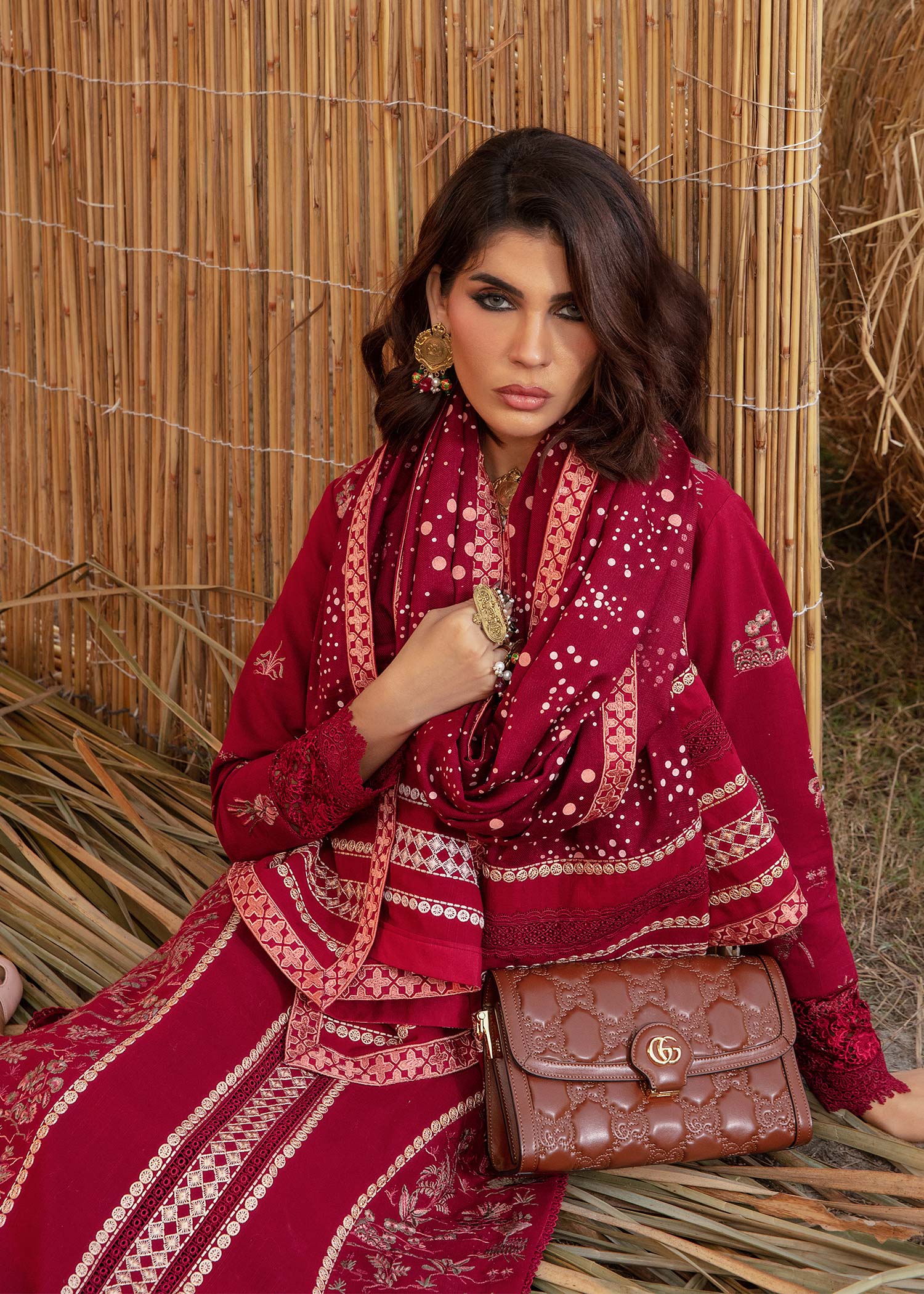 Saira Shakira | Raya Winter Stitched 23 | Ruby -  Saira Shakira Luxury - Original Designer Dress - House of Maryam