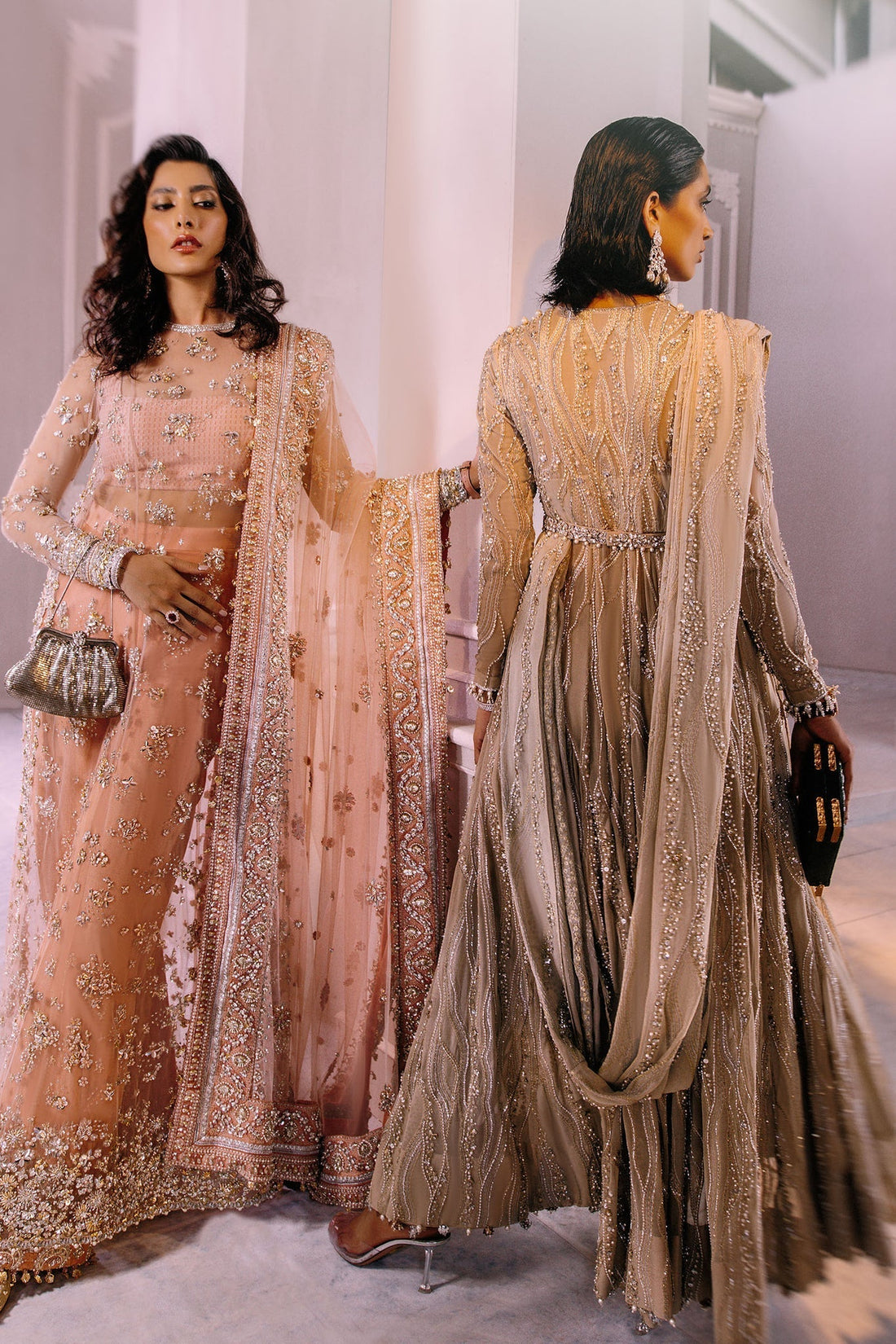 Elan | Demi Couture Onirique | ROSE PÊCHE (EP-20180) -  Elan Formal - Original Designer Dress - House of Maryam