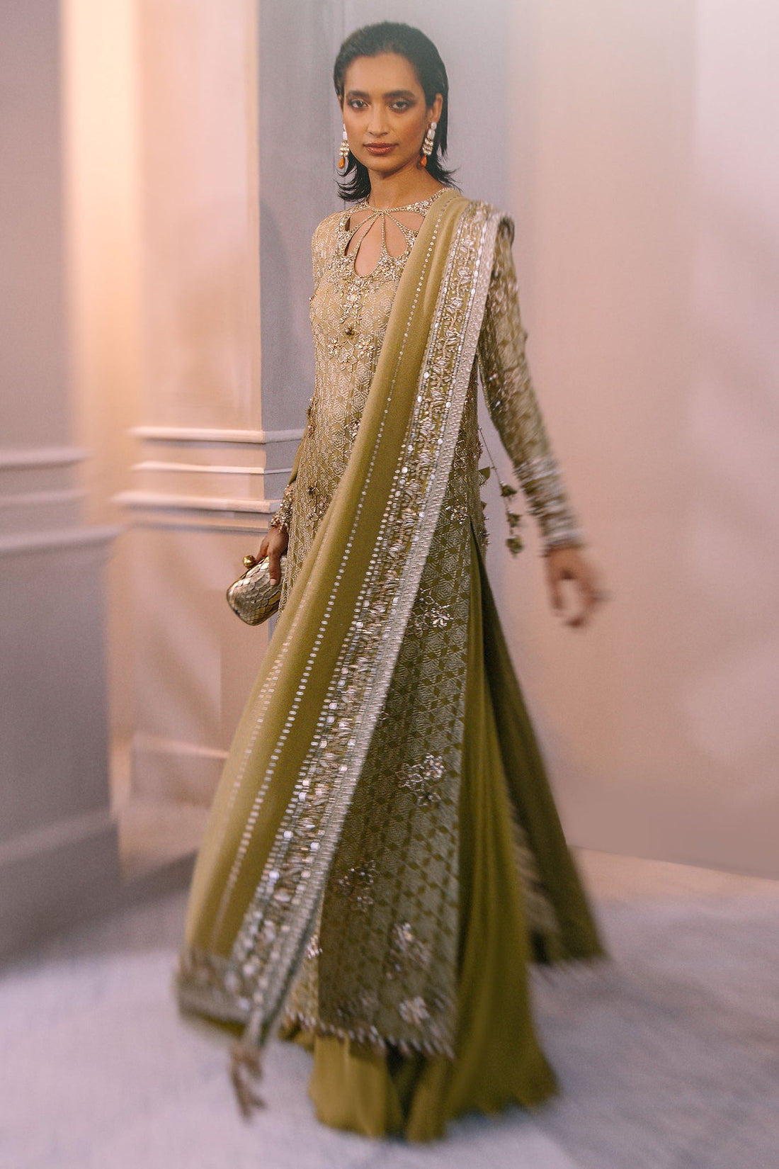 Elan | Demi Couture Onirique | ÉCLAT VERT (EP-20658) -  Elan Formal - Original Designer Dress - House of Maryam