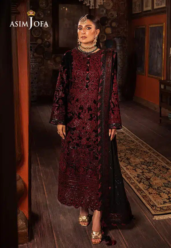Asim Jofa | Makhmal Wedding Velvet 23 | AJMM-12 -  Asim Jofa Formal - Original Designer Dress - House of Maryam