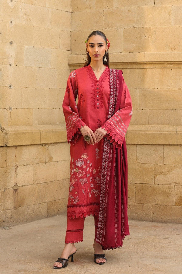 Sahar | winter 25 | Vermilion Glow -  Sahar Ladies Clothes - Original Designer Dress - House of Maryam