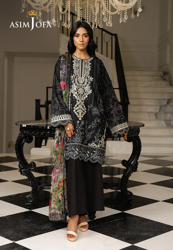 Asim Jofa | Summer Rhapsody | AJMCH-12 EMBROIDERED LAWN -  Asim Jofa Ladies Clothes - Original Designer Dress - House of Maryam