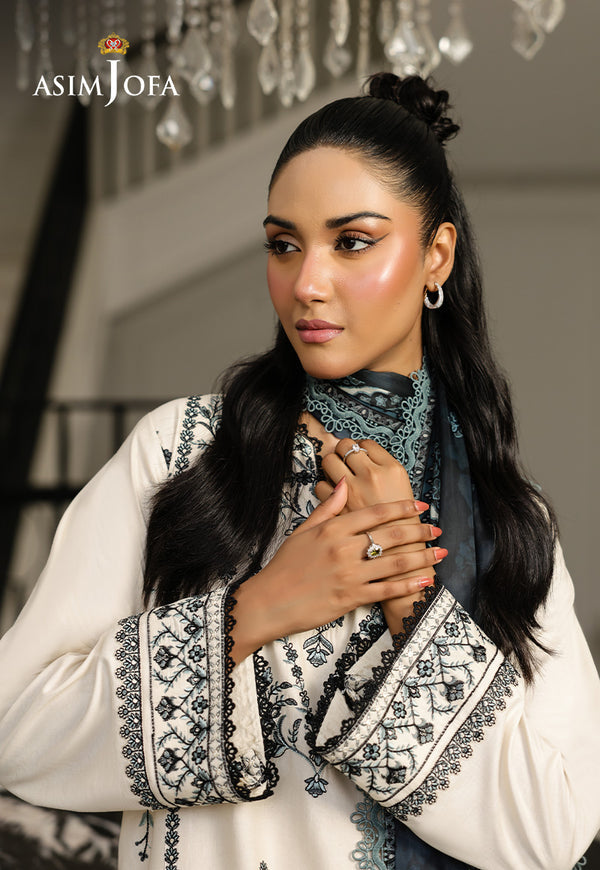 Asim Jofa | Summer Rhapsody |  AJMCH-02 EMBROIDERED CAMBRIC -  Asim Jofa Ladies Clothes - Original Designer Dress - House of Maryam