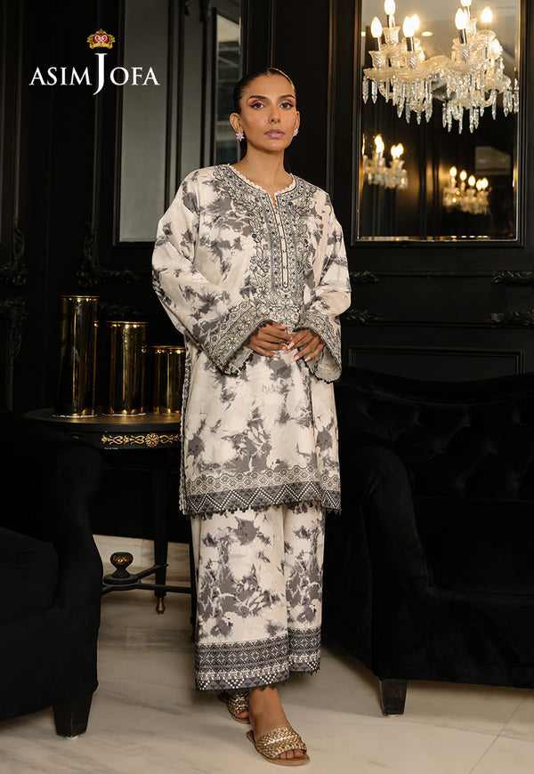 Asim Jofa | Summer Rhapsody | AJMCH-08 EMBROIDERED CAMBRIC -  Asim Jofa Ladies Clothes - Original Designer Dress - House of Maryam