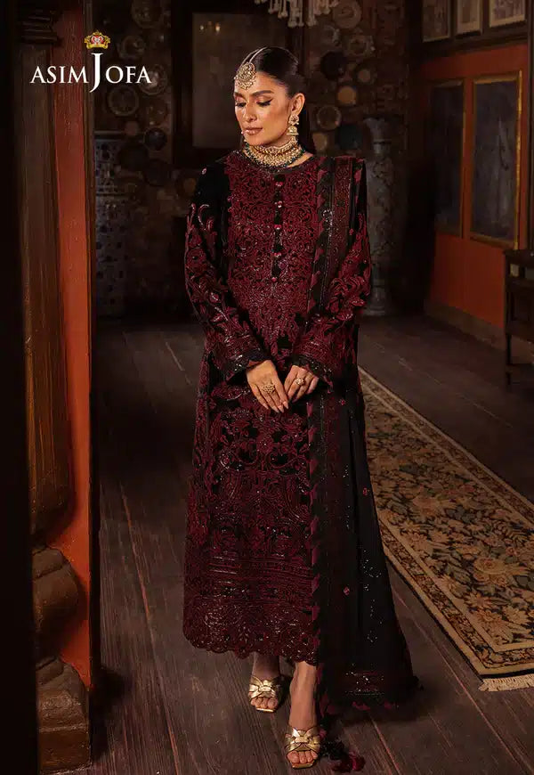 Asim Jofa | Makhmal Wedding Velvet 23 | AJMM-12 -  Asim Jofa Formal - Original Designer Dress - House of Maryam