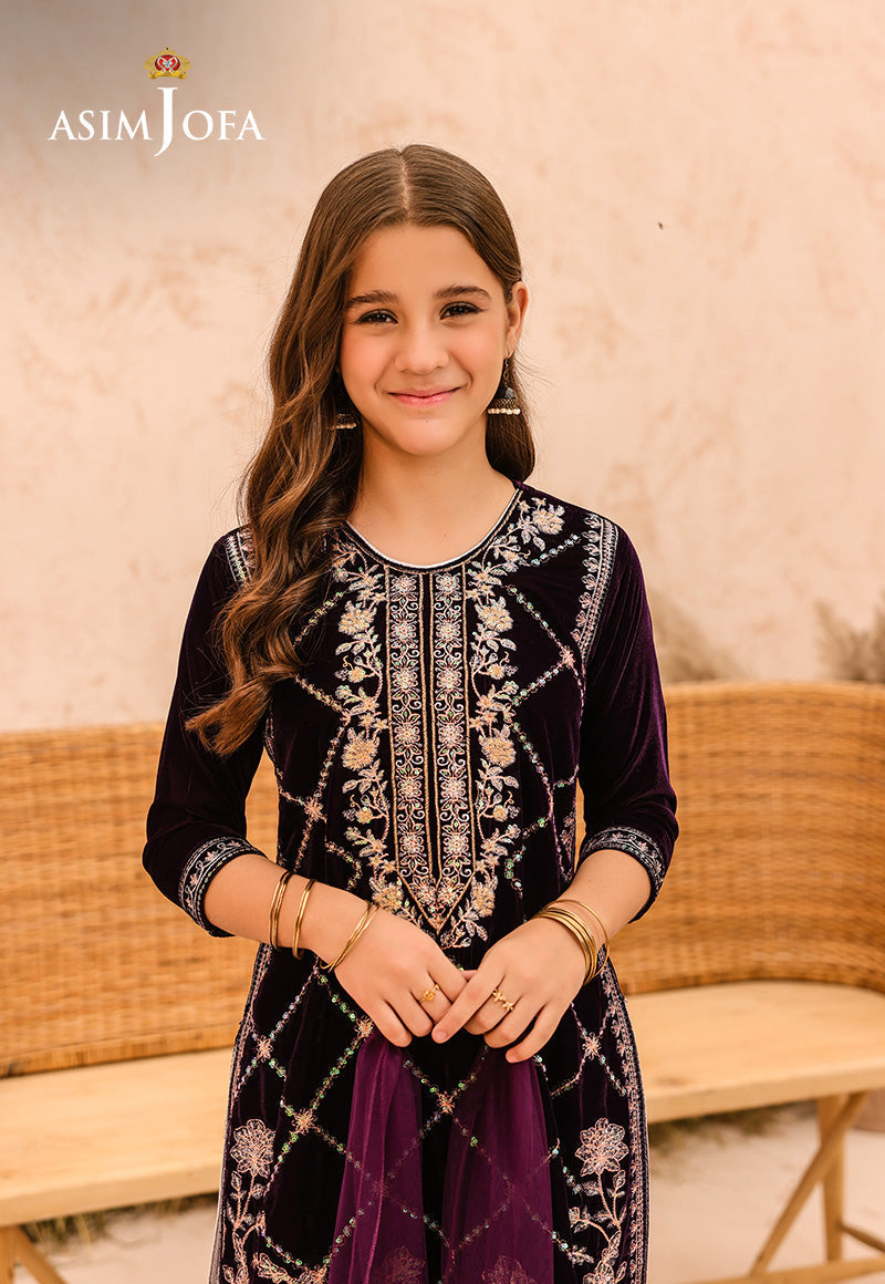Asim Jofa | Velvet Edit | AJKV-08 -  Asim Jofa Ladies Clothes - Original Designer Dress - House of Maryam