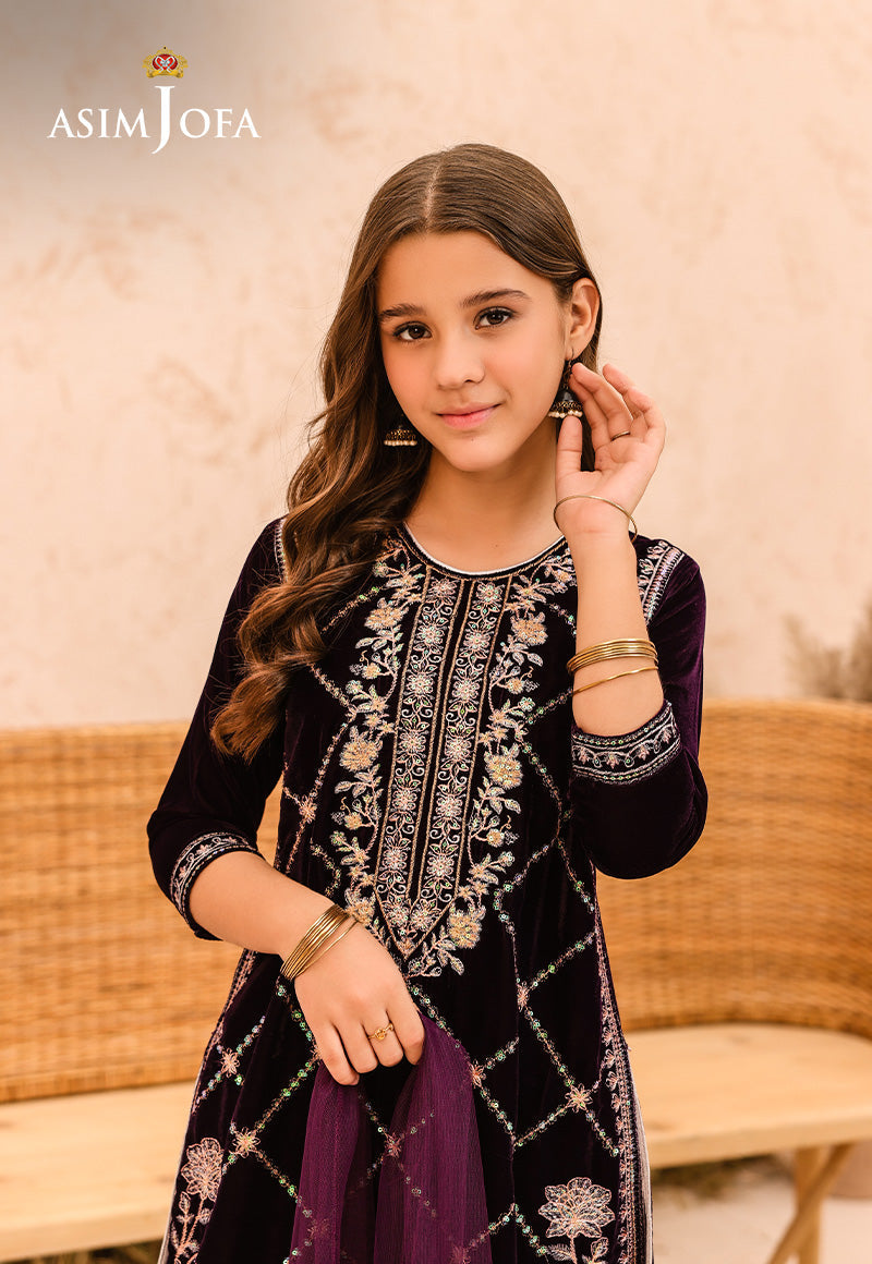 Asim Jofa | Velvet Edit | AJKV-08 -  Asim Jofa Ladies Clothes - Original Designer Dress - House of Maryam