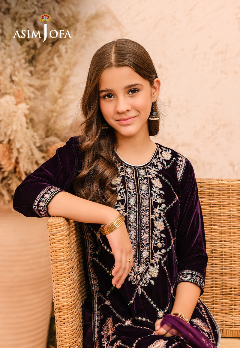 Asim Jofa | Velvet Edit | AJKV-08 -  Asim Jofa Ladies Clothes - Original Designer Dress - House of Maryam
