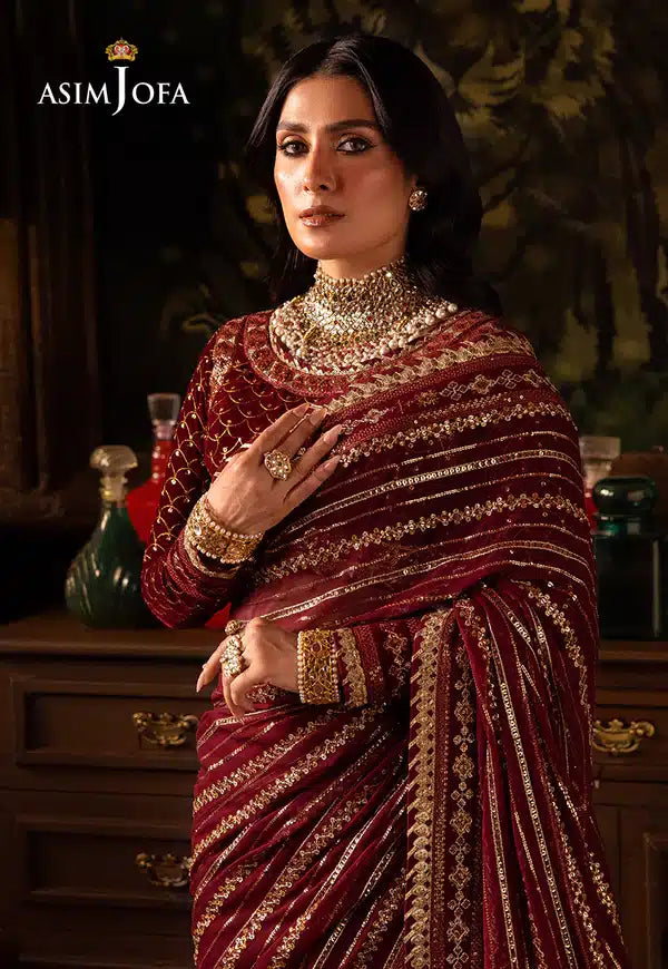 Asim Jofa | Makhmal Wedding Velvet 23 | AJMM-02 -  Asim Jofa Formal - Original Designer Dress - House of Maryam