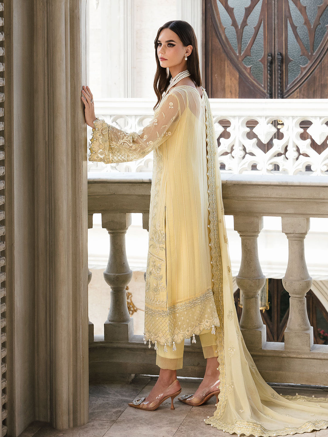 Gulaal | Embroidered Chiffon | SAHAR 04 -  Gulaal Formal - Original Designer Dress - House of Maryam