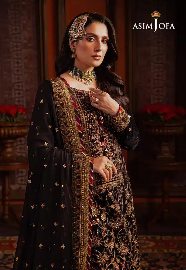 Asim Jofa | Makhmal Wedding Velvet 23 | AJMM-08 -  Asim Jofa Formal - Original Designer Dress - House of Maryam