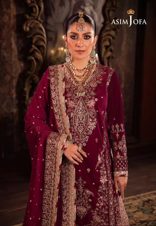 Asim Jofa | Makhmal Wedding Velvet 23 | AJMM-03 -  Asim Jofa Formal - Original Designer Dress - House of Maryam