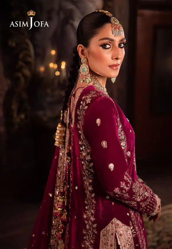 Asim Jofa | Makhmal Wedding Velvet 23 | AJMM-03 -  Asim Jofa Formal - Original Designer Dress - House of Maryam