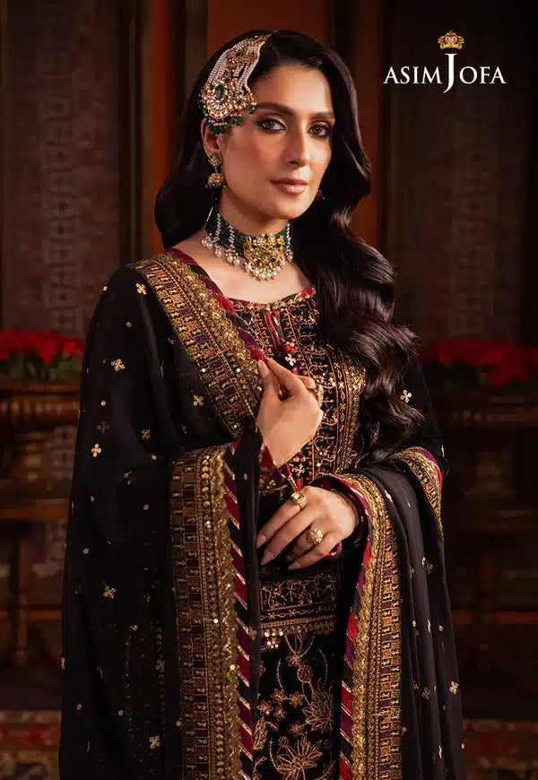 Asim Jofa | Makhmal Wedding Velvet 23 | AJMM-08 -  Asim Jofa Formal - Original Designer Dress - House of Maryam