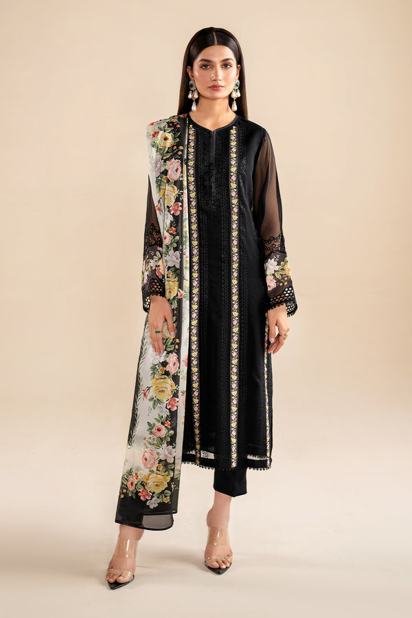 Baroque | Velvet Formals | CHIFFON UF-615 -  Baroque Ladies Clothes - Original Designer Dress - House of Maryam