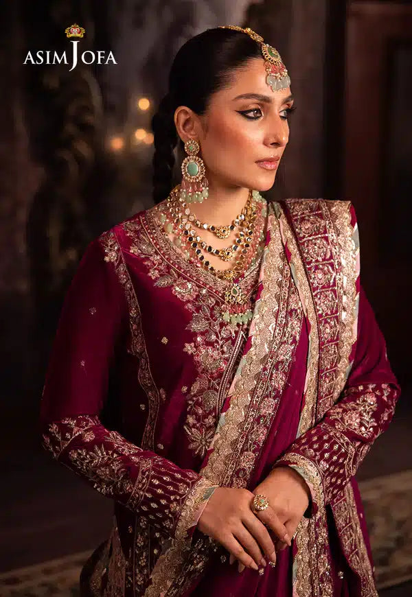 Asim Jofa | Makhmal Wedding Velvet 23 | AJMM-03 -  Asim Jofa Formal - Original Designer Dress - House of Maryam