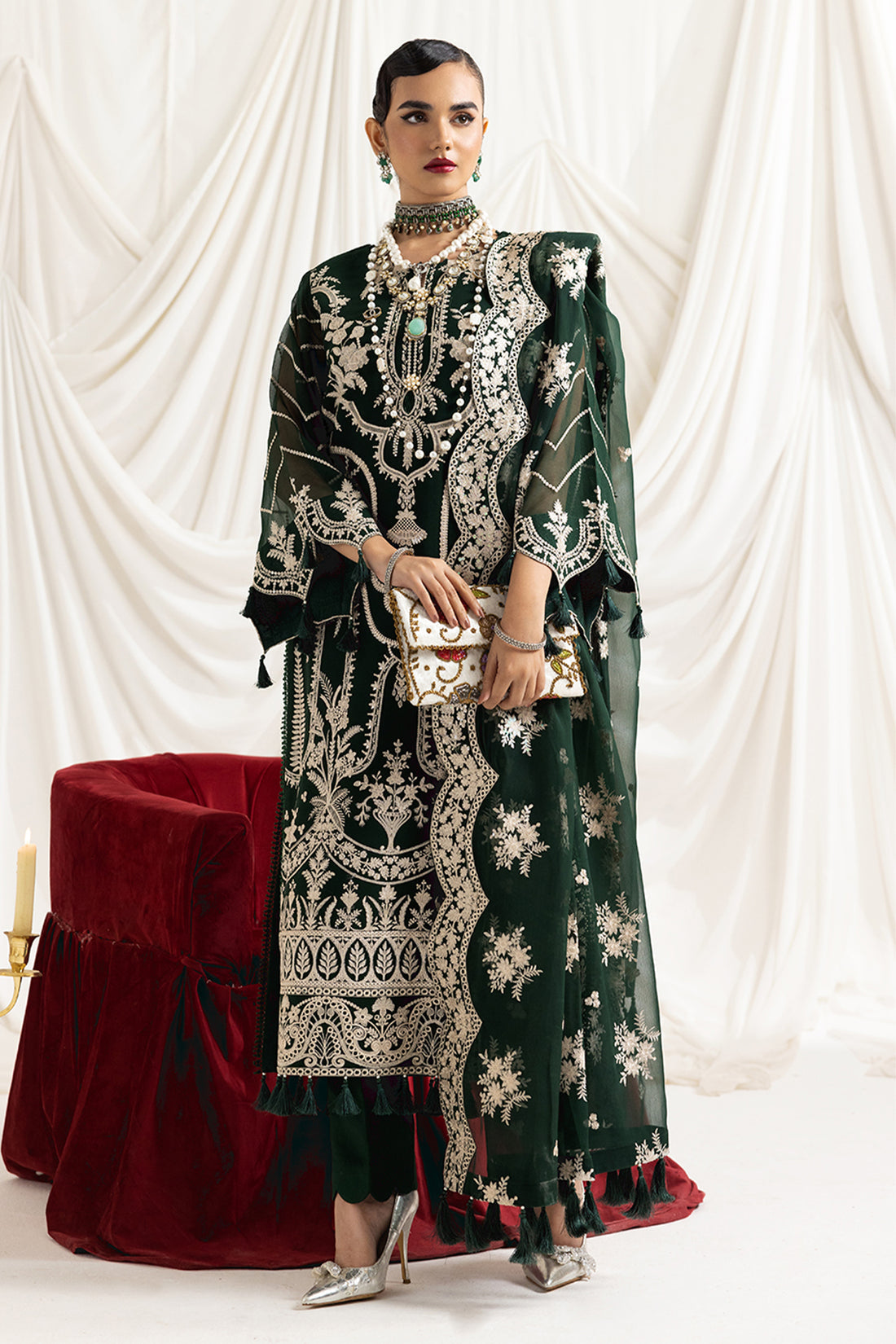 Alizeh | Formals Collection | Clara B (GREEN) -  Alizeh Formal - Original Designer Dress - House of Maryam