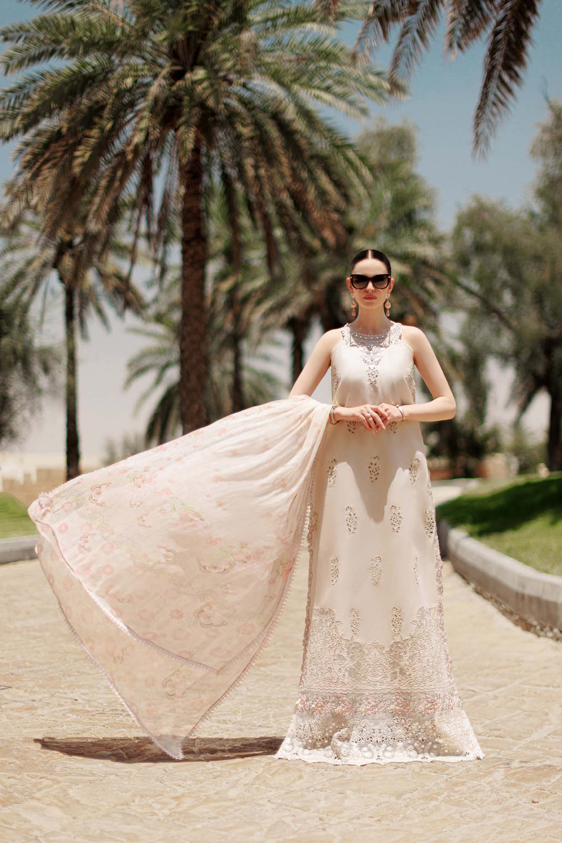 Noor By Saadia Asad | Eid Handwork Laserkari Lawn 24 | D2 -  Noor by Saadia Asad Luxury - Original Designer Dress - House of Maryam