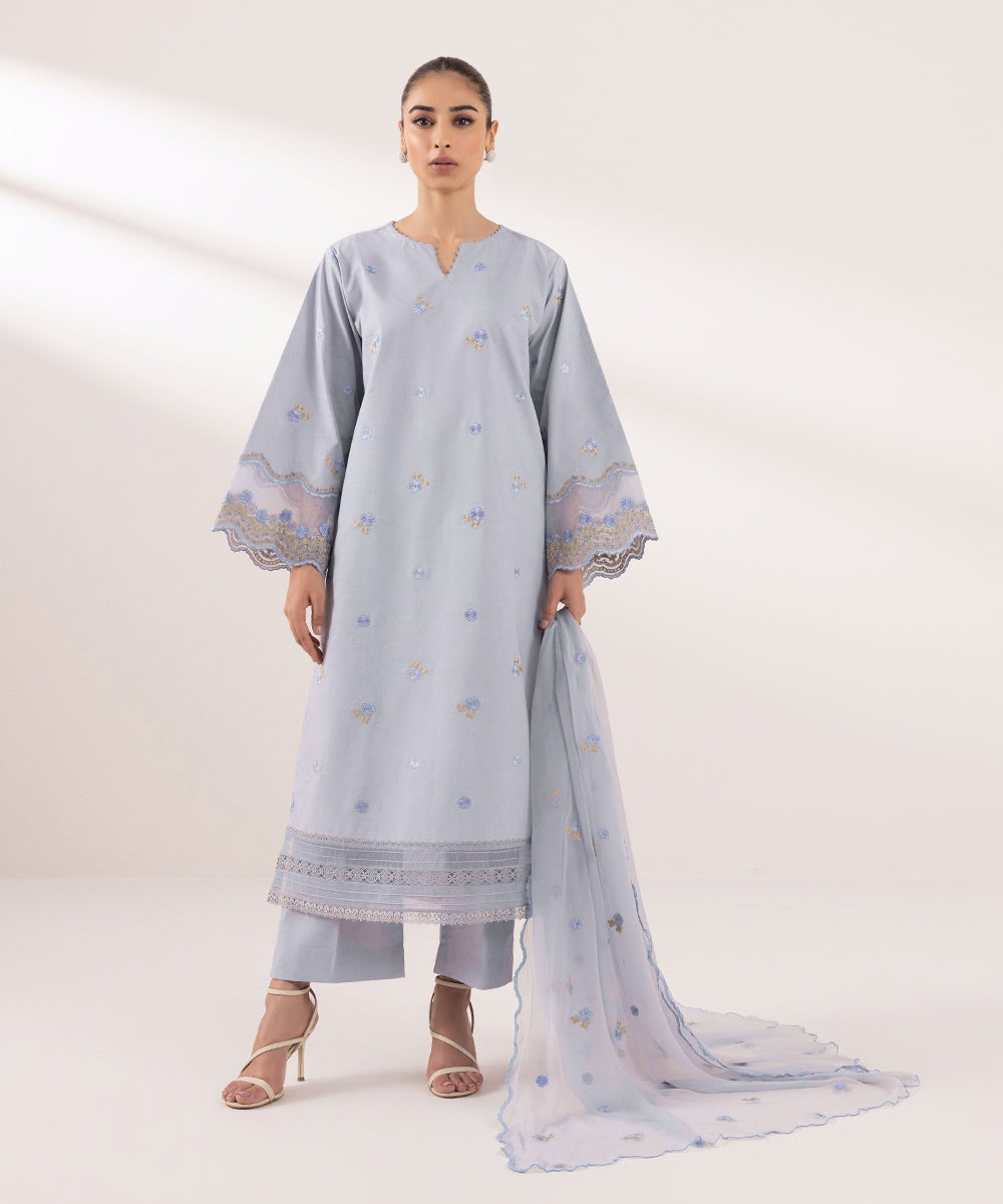 Sapphire | Intermix 2024 | Cambric Suit S-15 -  Sapphire Casuals - Original Designer Dress - House of Maryam