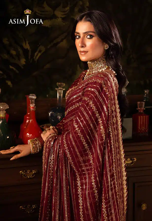 Asim Jofa | Makhmal Wedding Velvet 23 | AJMM-02 -  Asim Jofa Formal - Original Designer Dress - House of Maryam