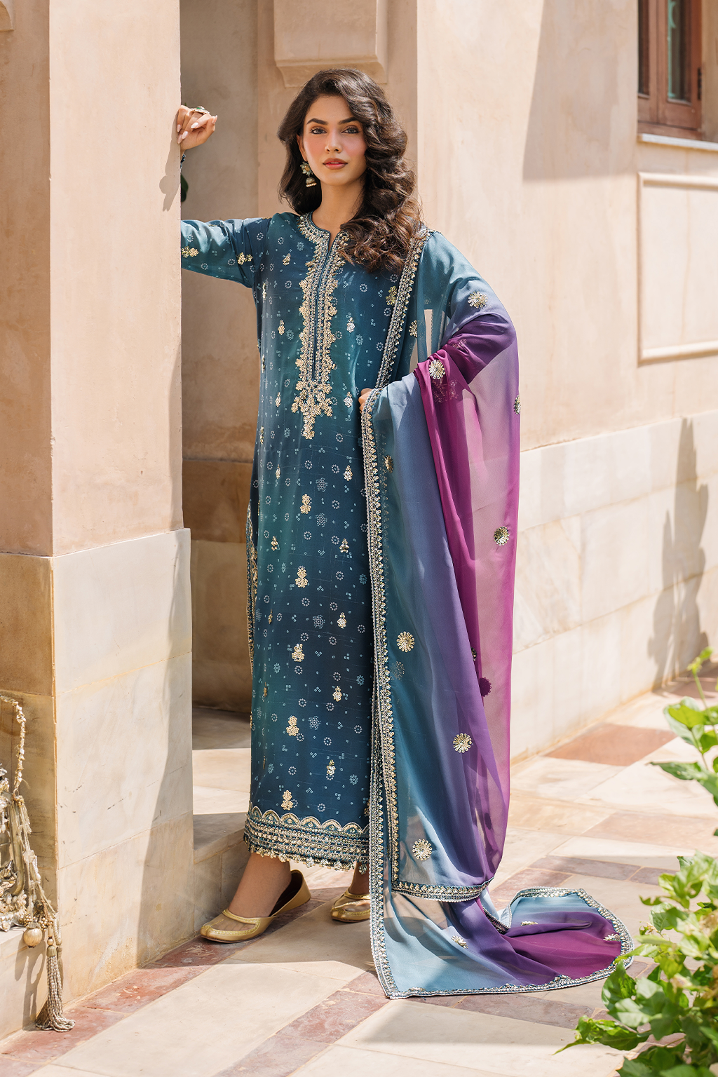 Iznik | Bandhani Formals | UE-335 -  Iznik Ladies Clothes - Original Designer Dress - House of Maryam
