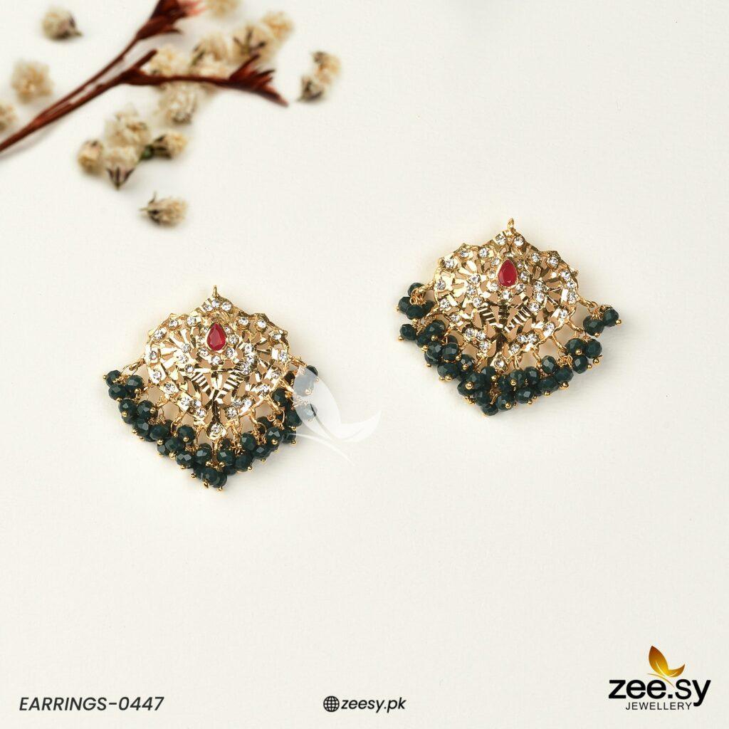 Earrings-0344 -  Zeesy Earrings - Original Designer Dress - House of Maryam