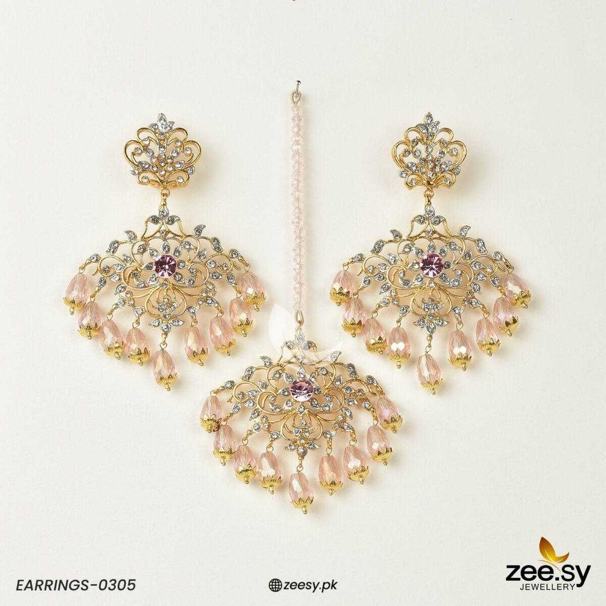 Sunflower Earrings-0305 -  Zeesy Earrings - Original Designer Dress - House of Maryam
