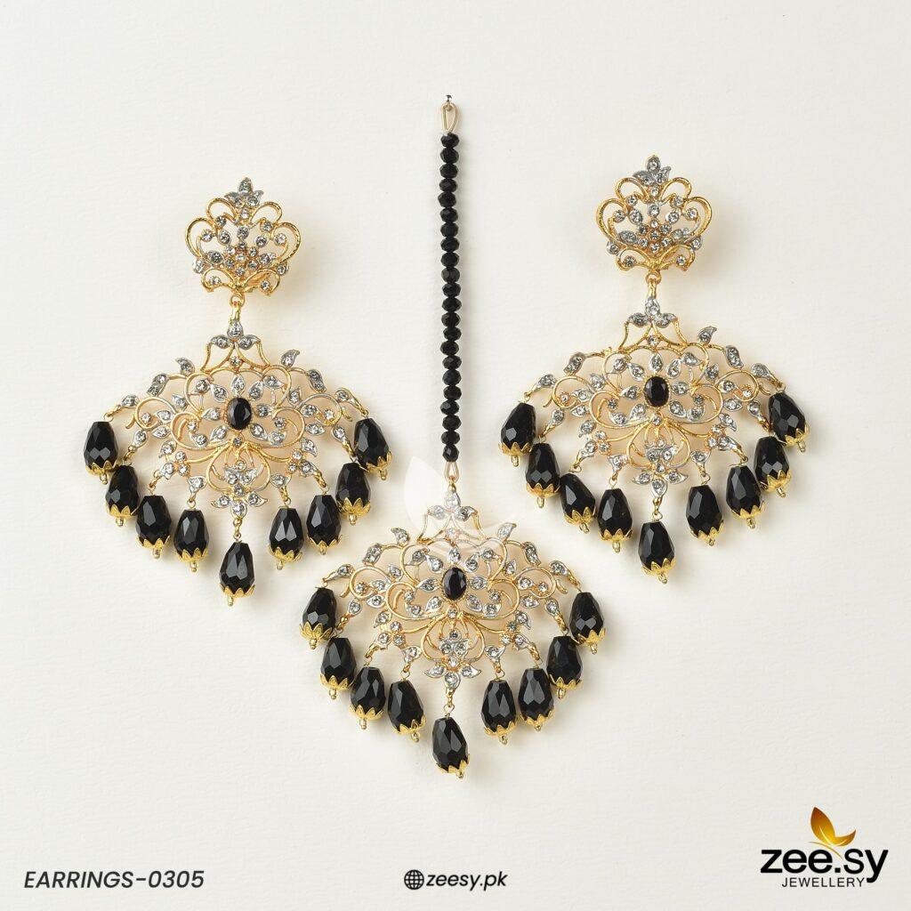 Sunflower Earrings-0305 -  Zeesy Earrings - Original Designer Dress - House of Maryam