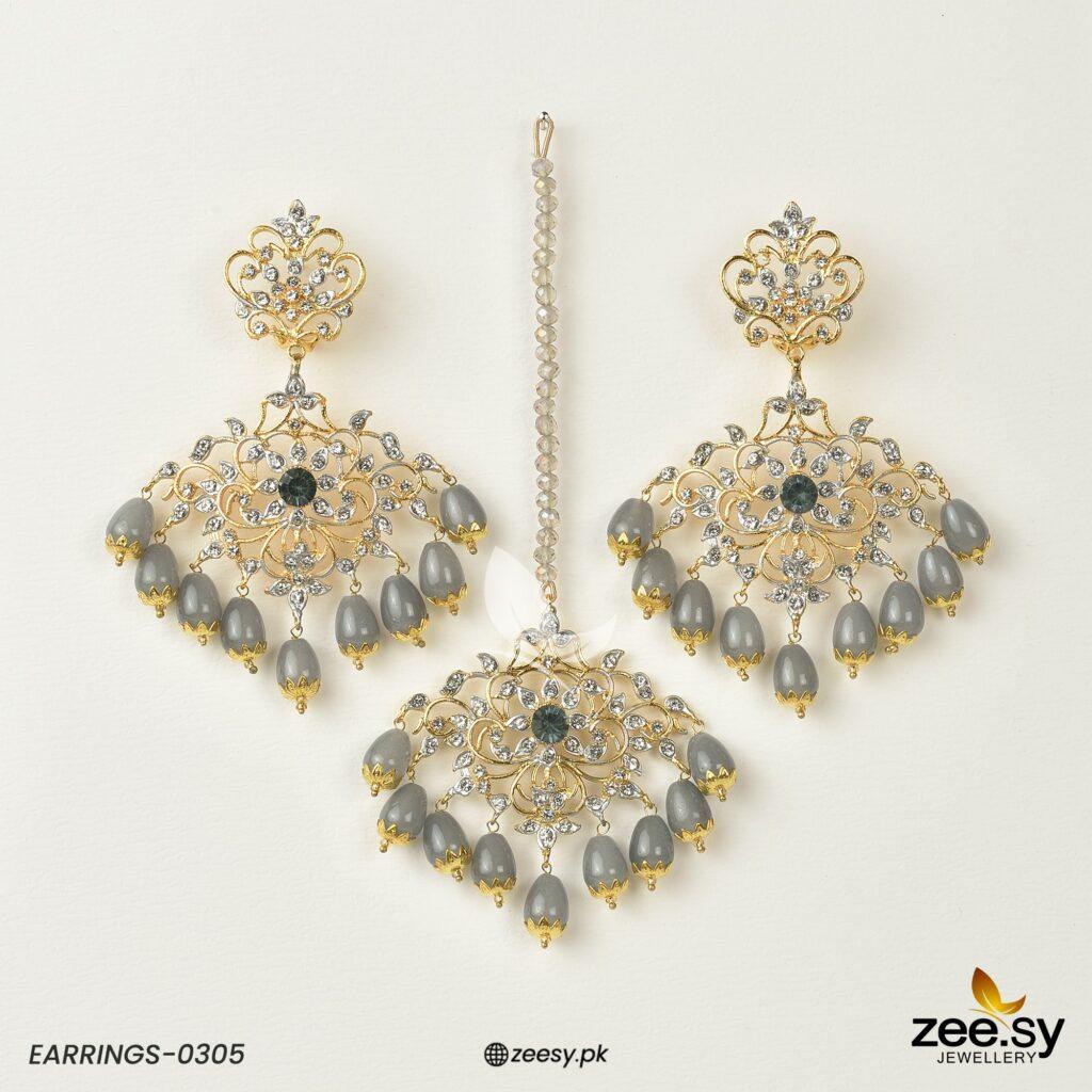 Sunflower Earrings-0305 -  Zeesy Earrings - Original Designer Dress - House of Maryam