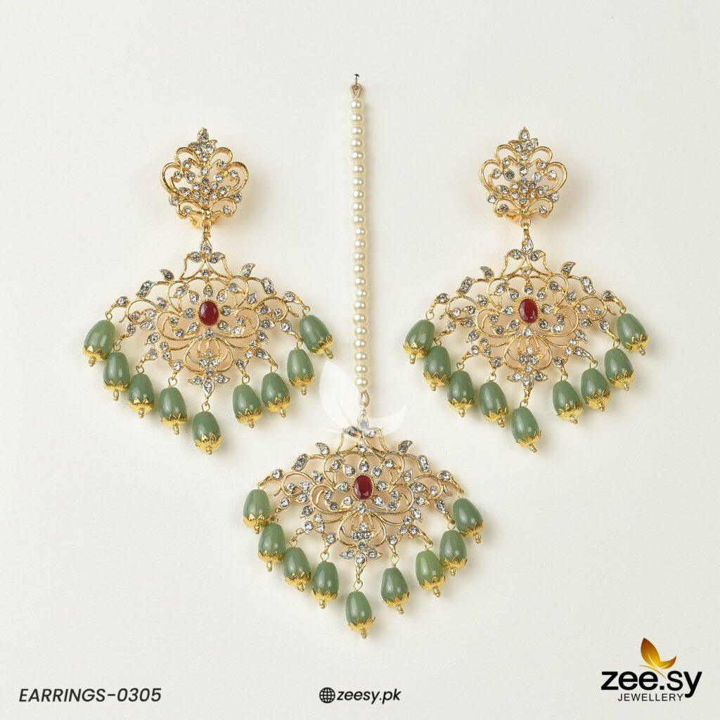 Sunflower Earrings-0305 -  Zeesy Earrings - Original Designer Dress - House of Maryam