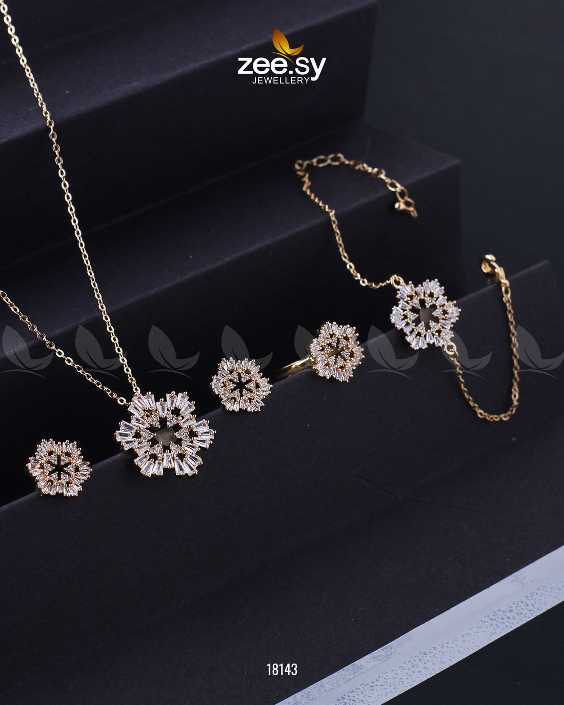 Snowflake Pendant Set -  Zeesy Pendants - Original Designer Dress - House of Maryam