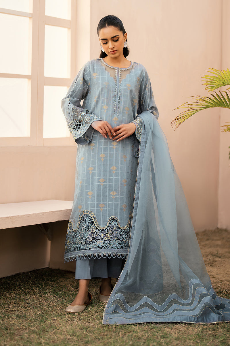 Baroque | Luxury Pret 24 | JACQUARD LAWN UF-606 -  Baroque Luxury - Original Designer Dress - House of Maryam