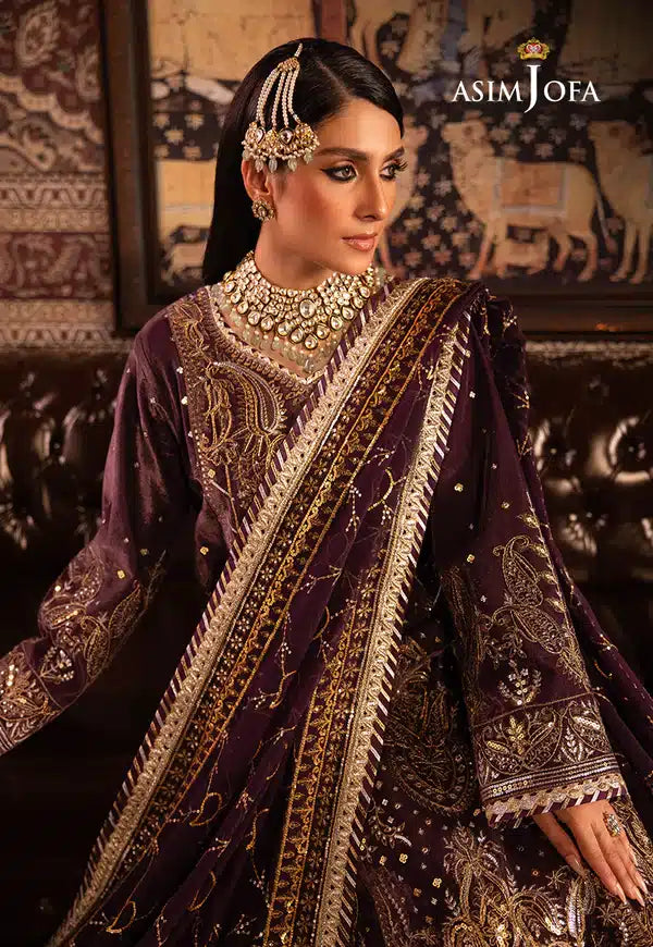 Asim Jofa | Makhmal Wedding Velvet 23 | AJMM-06 -  Asim Jofa Formal - Original Designer Dress - House of Maryam